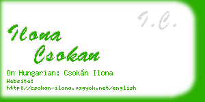 ilona csokan business card